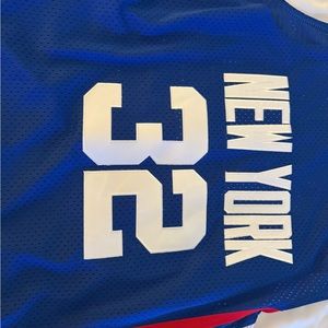 Julius Erving (Dr.J) vintage New York Nets ABA jersey.
